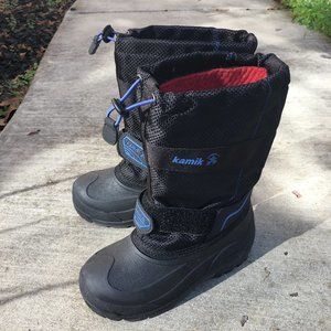 Boys Kids Kamik Coaster Winter Snow Boots Black